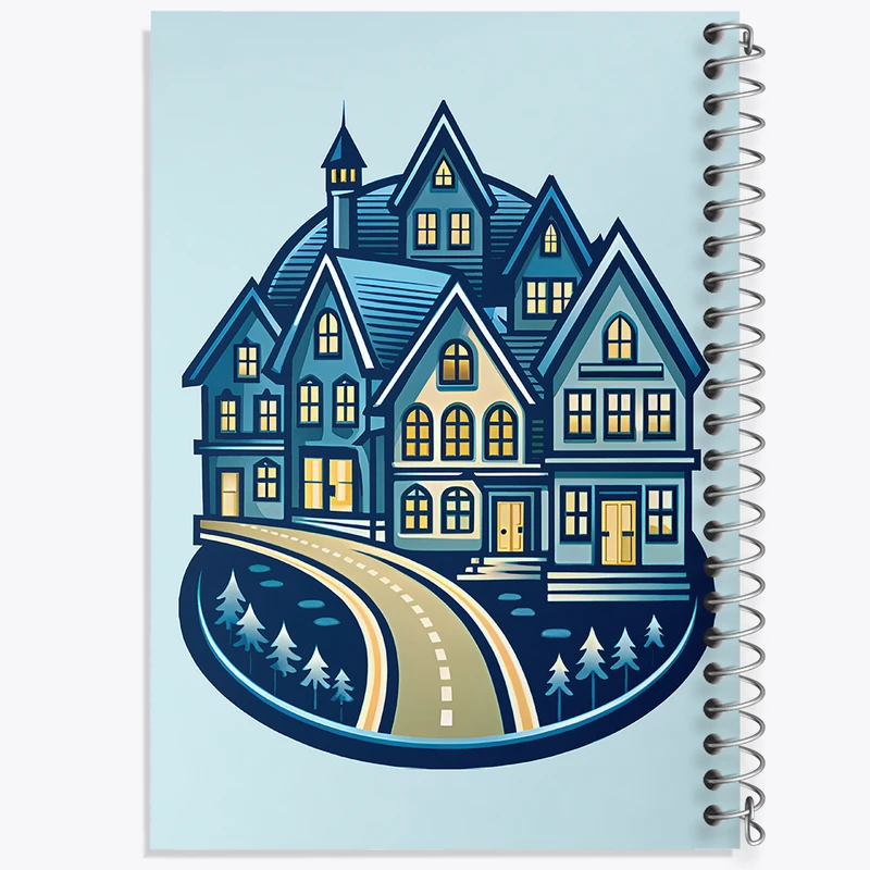 دفتر شطرنجی 50 برگ خندالو طرح خانه کد F8024