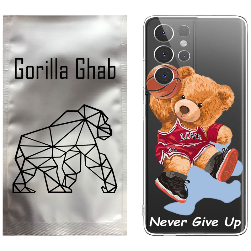 کاور گوریلا قاب مدل CLG کد 63 طرح خرس ورزشکار مناسب برای گوشی موبایل سامسونگ Galaxy S21 Ultra
