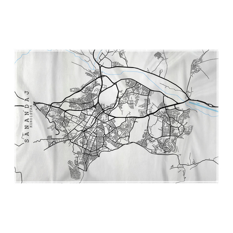 کاغذ کادو ترمه طراحان ایده مدل نقشه شهر سنندج کد map0517 سایز 57x37 سانتی متر