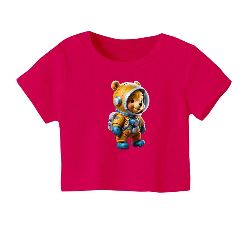 کراپ‌ تی‌شرت آستین کوتاه زنانه مدل پو کد 6