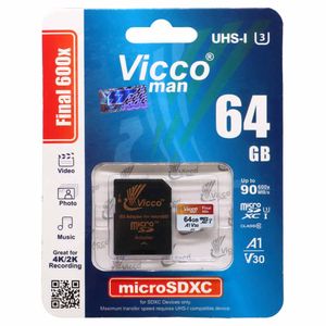 نقد و بررسی کارت حافظه microSDXC ویکومن مدل 600x plus کلاس 10 استاندارد UHS-I U3 A1 V30 سرعت 90MBs ظرفیت 64 گیگابایت به همراه آداپتور SD توسط خریداران