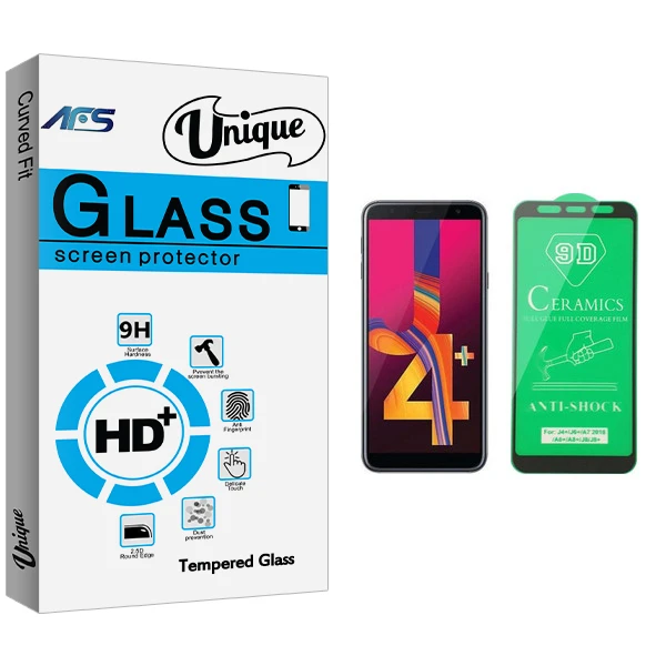 محافظ صفحه نمایش سرامیکی ای اف اس مدل Unique Glass مناسب برای گوشی موبایل سامسونگ Galaxy J4 Plus