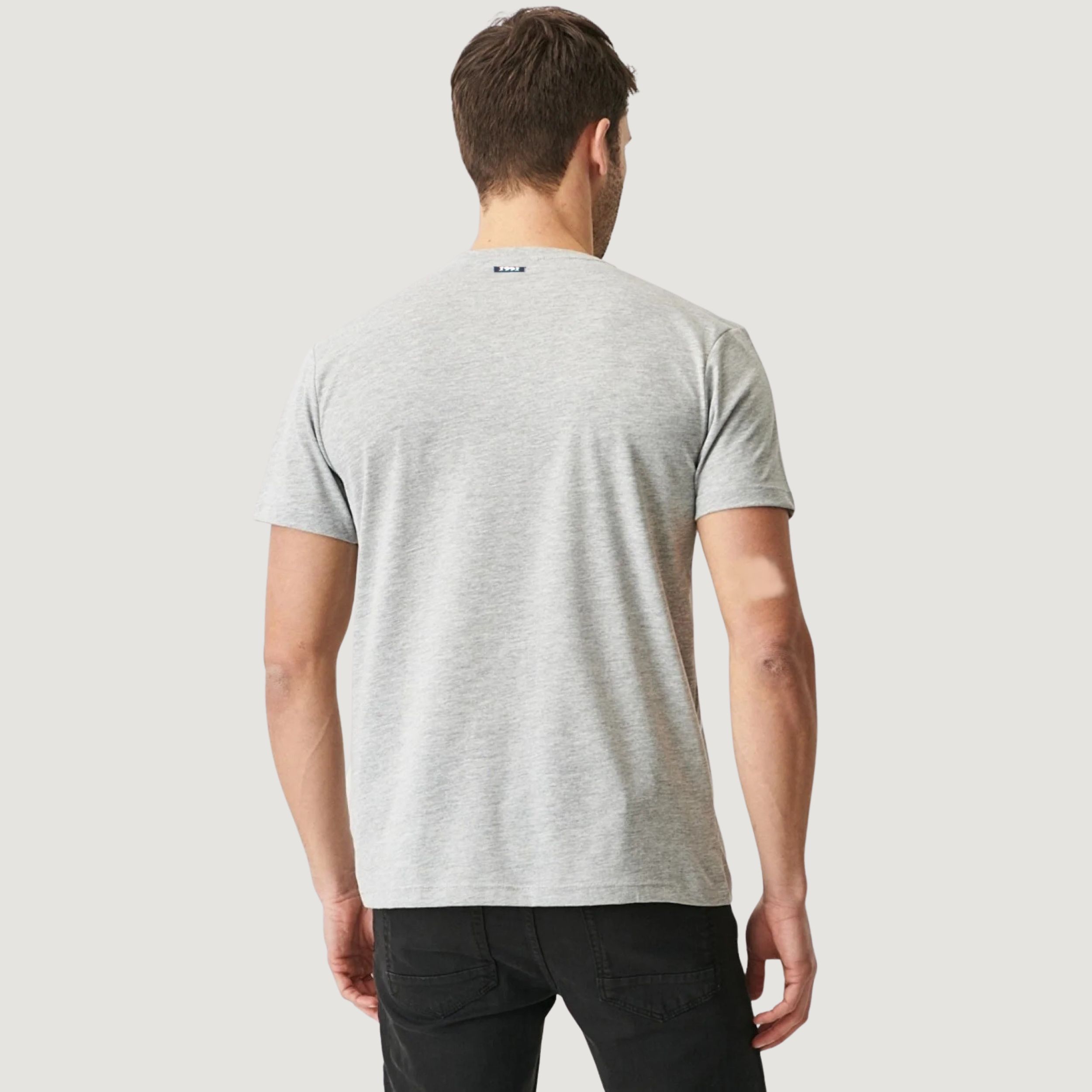تی شرت آستین کوتاه ورزشی مردانه نوزده نودیک مدل بیسیک TS01 G -  - 5