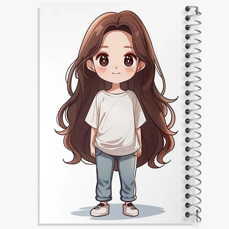 دفتر نقاشی 50 برگ خندالو طرح دخترانه کیوت کد N1828