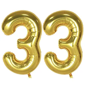 بادکنک فویلی پارتی لند تهران طرح عدد سی و سه کد thirty three33 مجموعه 2 عددی