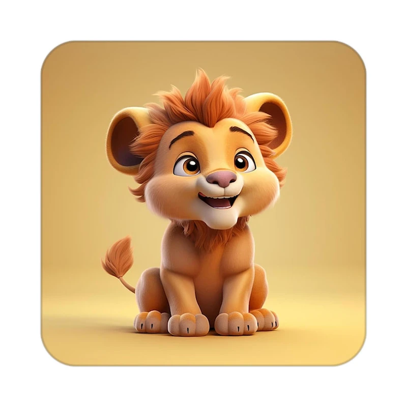 زیر لیوانی کاکتی طرح شیر مدل mp22900