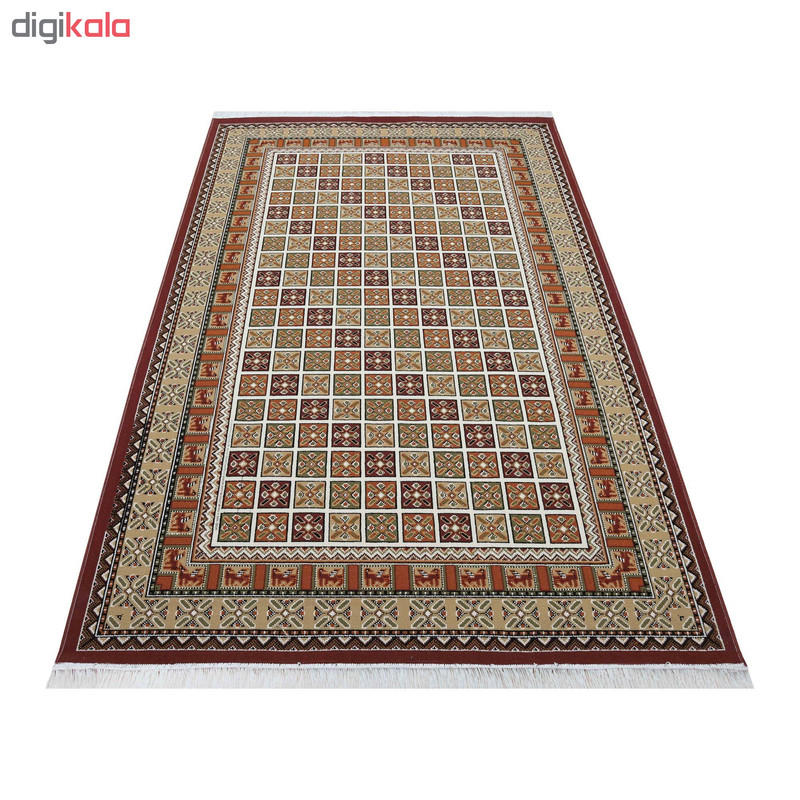 گلیم ماشینی دنیای فرش طرح شاهسون