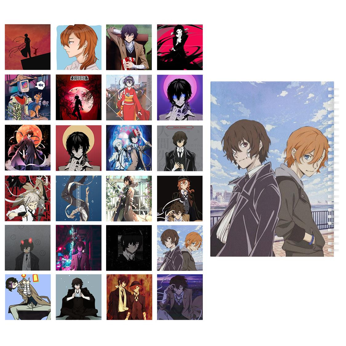 دفتر مشق باژیکان طرح انیمه سگ های ولگرد بانگو کد 20215774 به همراه فتوکارت مجموعه 24 عددی