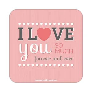 زیر لیوانی کاکتی طرح عاشقانه مدل mp39757