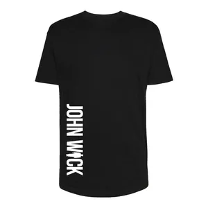 تی شرت لانگ زنانه مدل جان وییک کد P005 رنگ مشکی