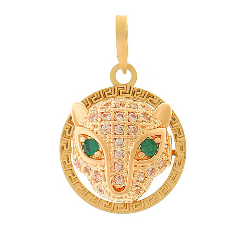 آویز گردنبند طلا 18 عیار زنانه سوزیانا طرح ببر ورساچه آویز گردنبند طلا 18 عیار زنانه سوزیانا طرح ببر ورساچه