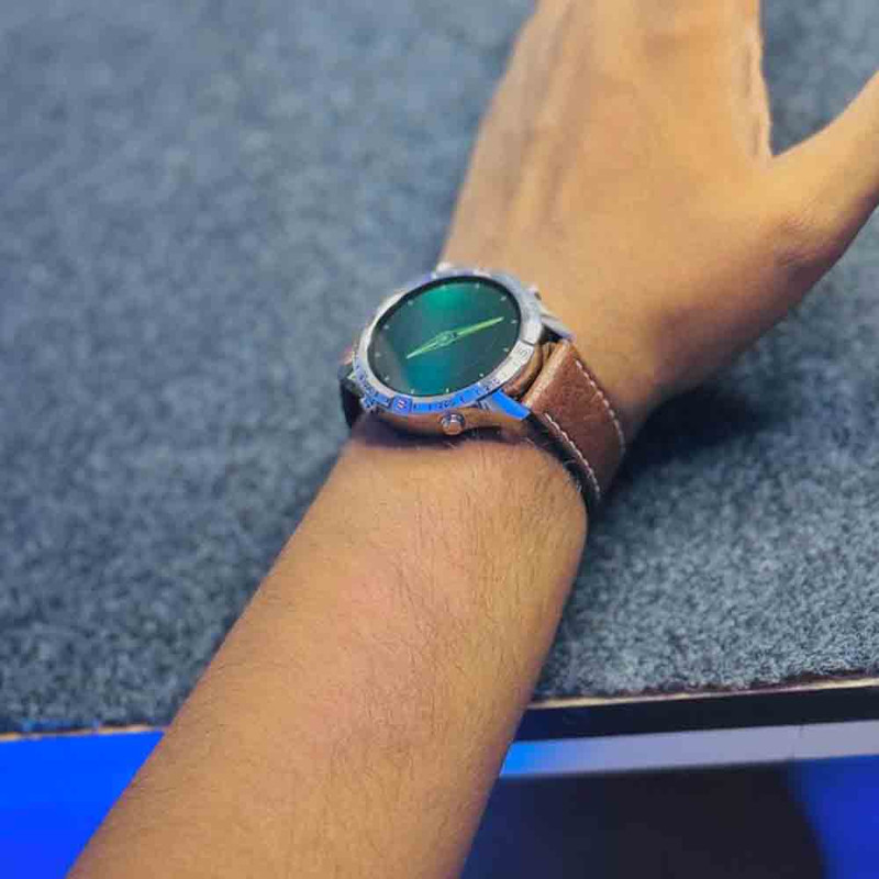 ساعت هوشمند 46 میلی متر هواهونگ مدل hk29 hero با بند چرمی و سیلیکونی
