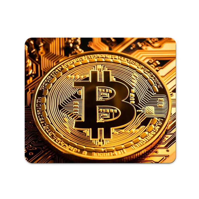 ماوس پد پاد آفرین طرح ارز دیجیتال کریپتو بیت کوین کد 133 سایز 19*24 سانتی متر