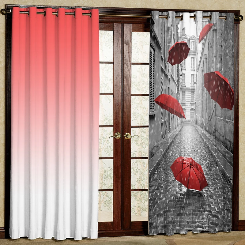 پرده مدل چتر مخمل پانچی کد 375a سایز 140x280 سانتی متر