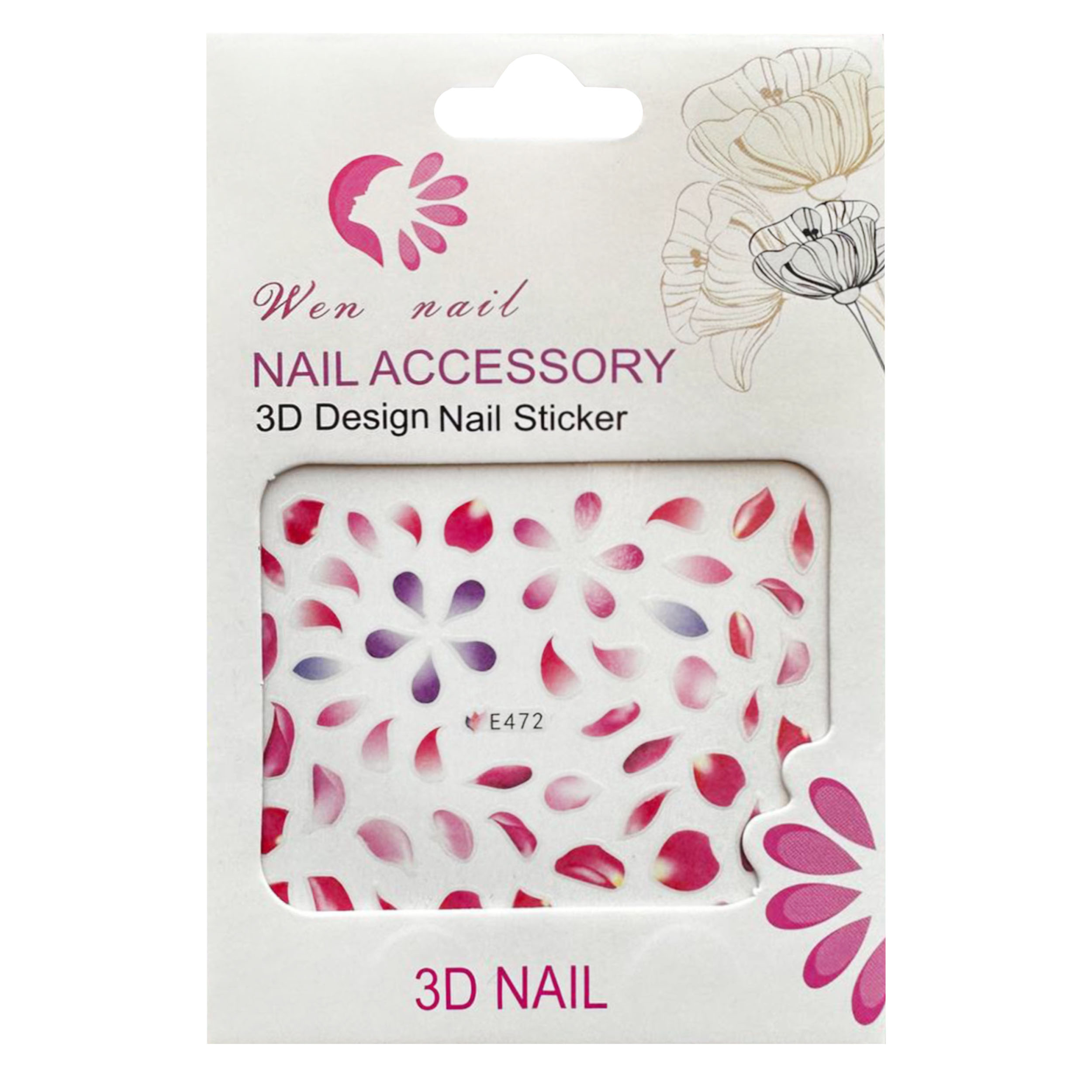 برچسب لنز ناخن مدل E-472