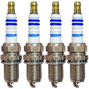 شمع تقویتی خودرو بوش مدل سوزنی ایریدیوم کد FR7DC.Russia پایه کوتاه مناسب برای رنو ال ۹۰ و ساندرو بسته ۴ عددی