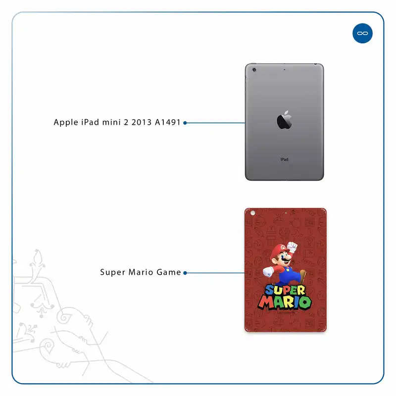 برچسب پوششی ماهوت مدل Super-Mario-Game مناسب برای تبلت اپل iPad mini 2 2013 A1491