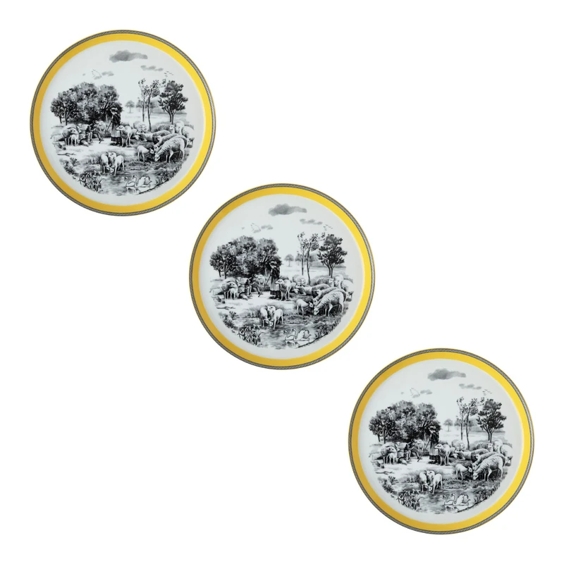 بشقاب غذاخوری زی مدل فرم اس 27 ویلیج درجه عالی بسته سه عددی	