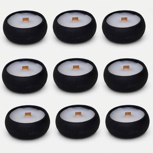 شمع وارمر مدل ژورنالی کد wooden wick بسته 9 عددی