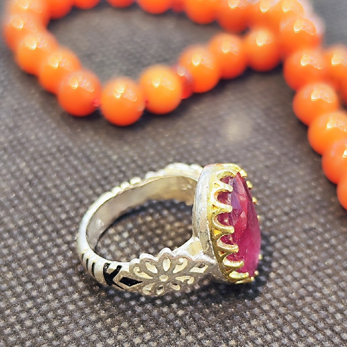 انگشتر نقره مردانه مدل یاقوت آفریقایی کد 358 انگشتر نقره مردانه مدل یاقوت آفریقایی کد 358