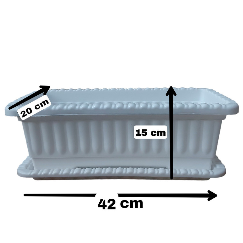گلدان طرح مستطیلی مدل واریور مجموعه 4 عددی گلدان طرح مستطیلی مدل واریور مجموعه 4 عددی
