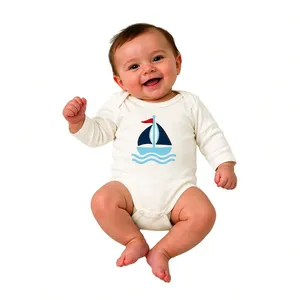 بادی آستین بلند نوزادی نیل کوک مدل CUTIE BOAT