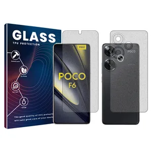 Glass Resistant model matte screen protector suitable for Xiaomi Poco F6 mobile phone along with the phone back protector