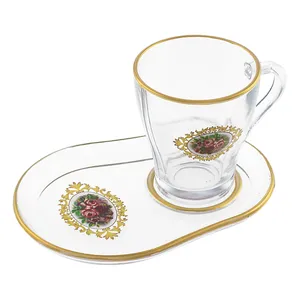 لیوان مدل GOL ROZ به همراه زیر لیوانی