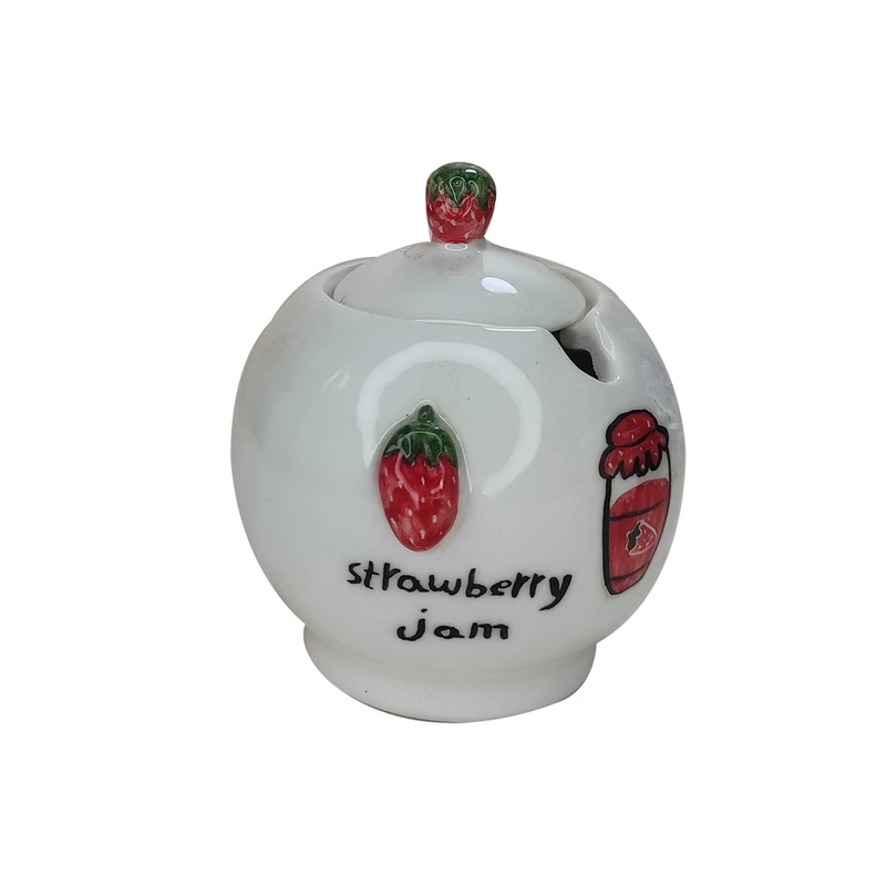 ظرف مربا طرح توت فرنگی