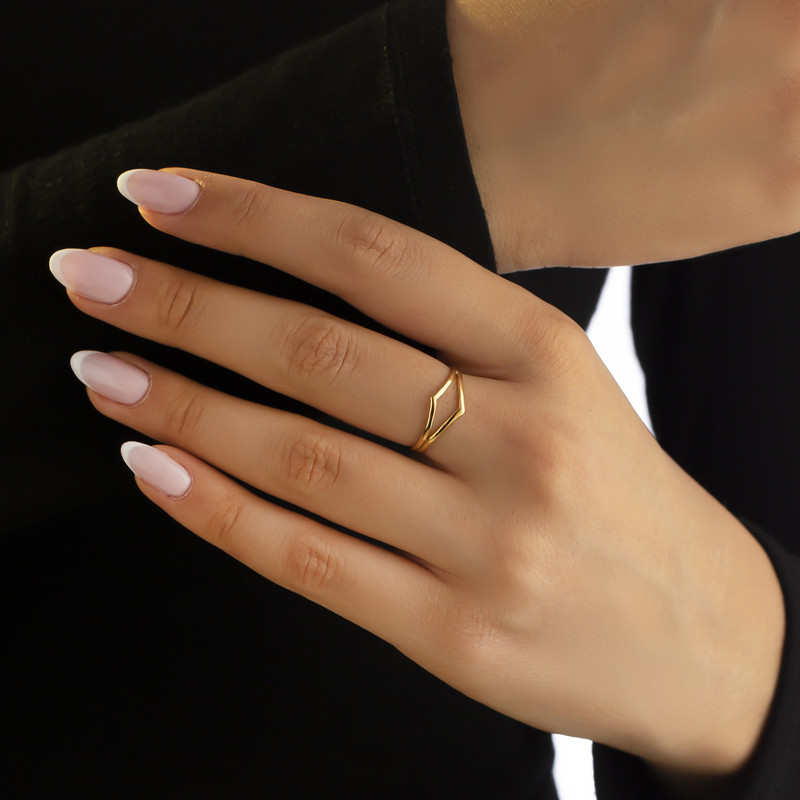 انگشتر طلا 18 عیار زنانه پرسته مدل WR631