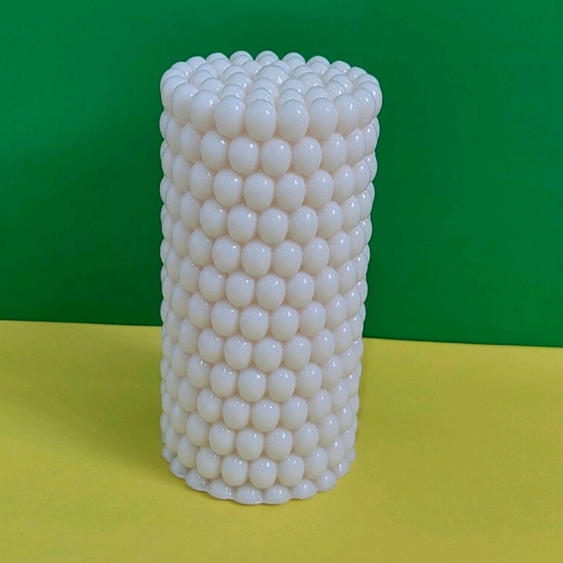 قالب شمع مدل استوانه طرح مرواریدی