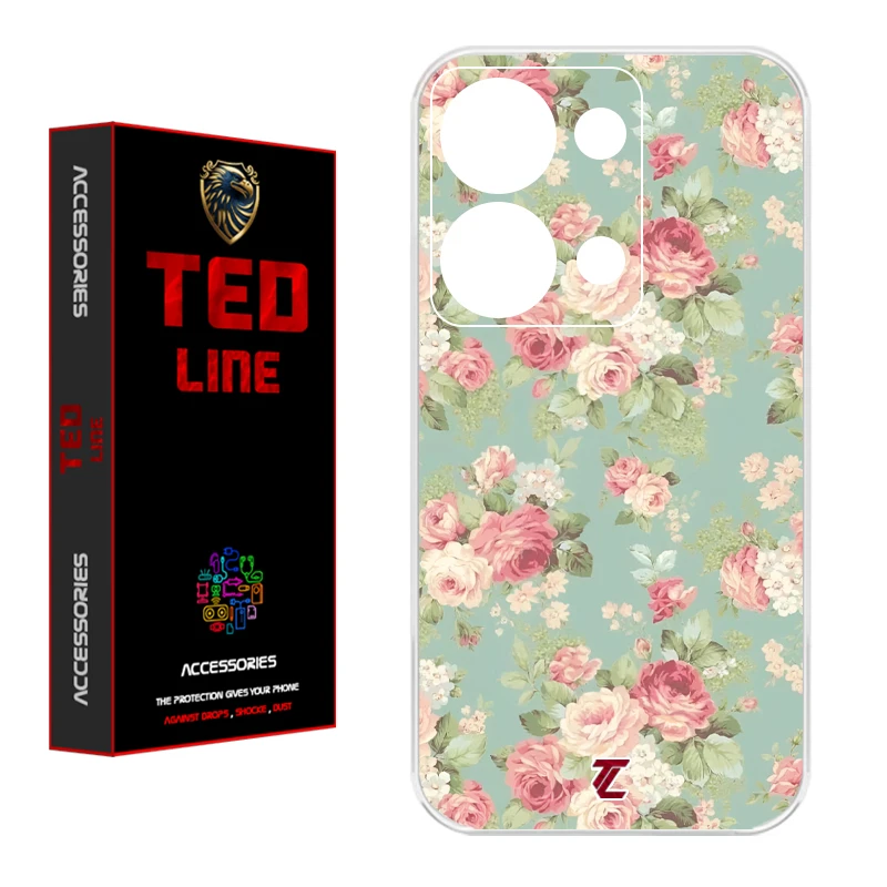 کاور تدلاین طرح گل کد 1224 مناسب برای گوشی موبایل شیائومی Redmi Note 13 Pro 4G / Poco M6 Pro