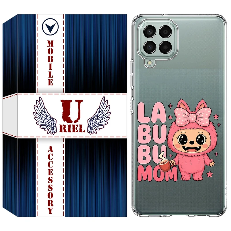 کاور یوریل مدل Clear کد 136 طرح لبوبو Labubu مناسب برای گوشی موبایل سامسونگ Galaxy A12 / A12 Nacho / M12