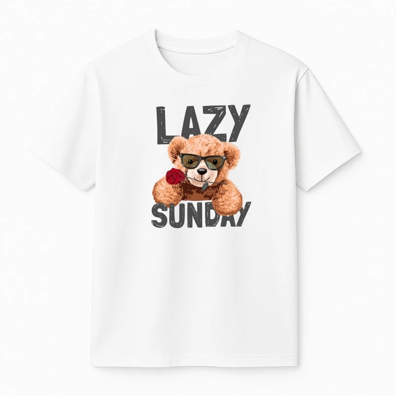 تی‌شرت آستین کوتاه پسرانه مدل تدی گل کد v10 