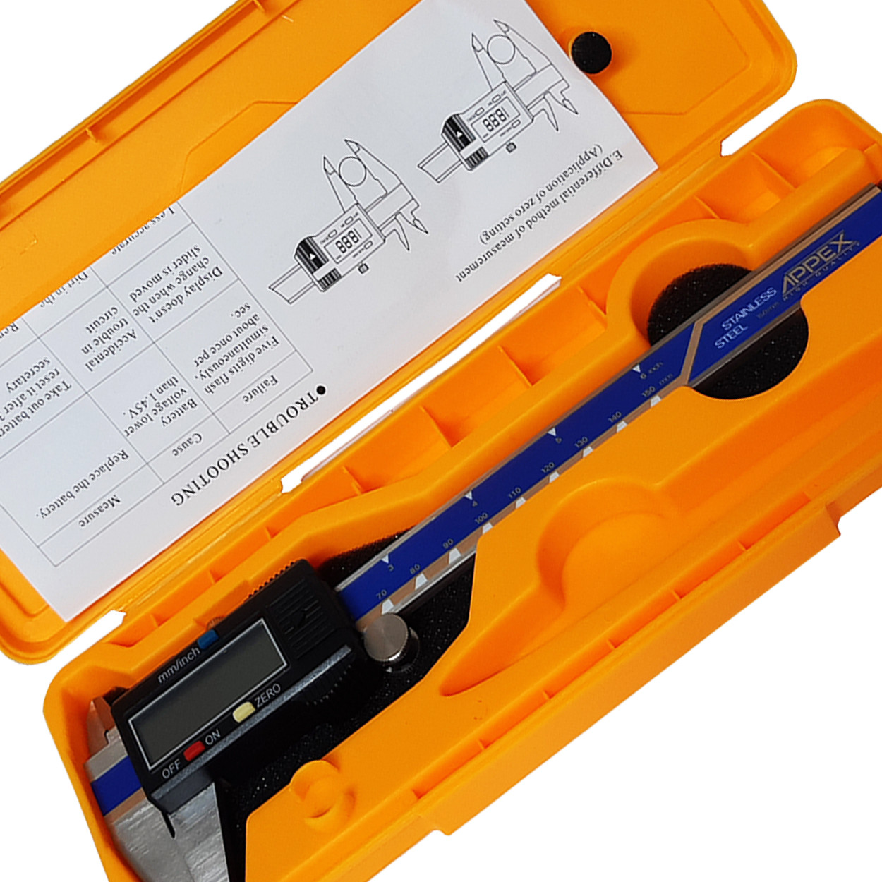 کولیس دیجیتال اپکس مدل AT - 15 گستره 0 تا 150 میلی متر