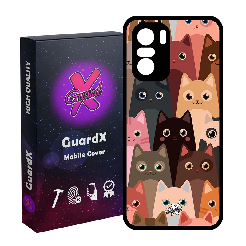 کاور گارد ایکس طرح Cat مدل Glass10067 مناسب برای گوشی موبایل شیائومی Poco F3/MI 11X/MI 11X Pro/Redmi K40/K40 Pro