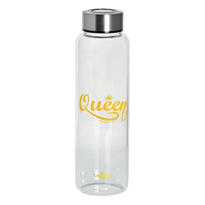 بطری شیشه ای یونیک طرح Queen کد 3050