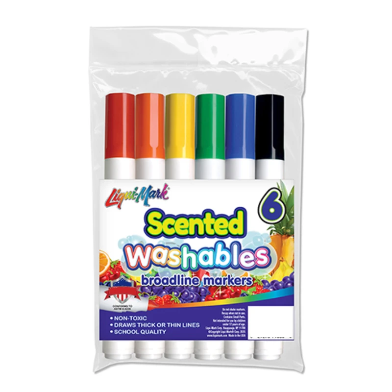 ماژیک چند منظوره لیکویی مارک مدل washable کد 159 بسته 6 عددی