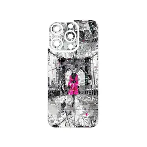MAHOOT Collage of Catwalk Bridge Cover Sticker for Apple iPhone 15 Pro