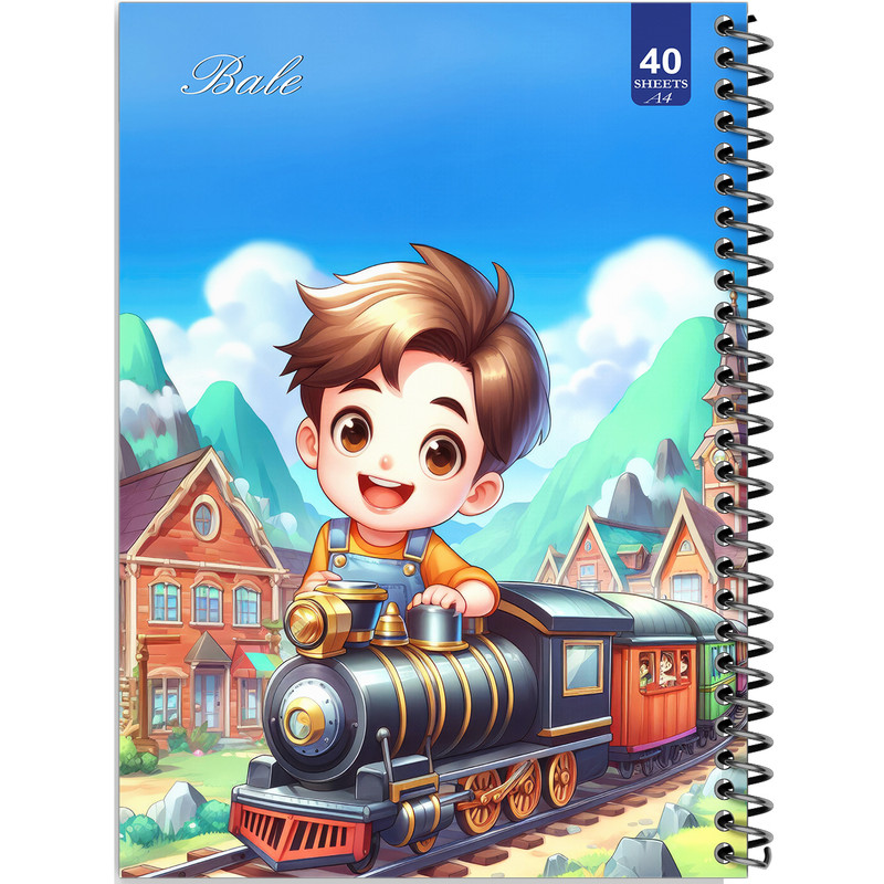 دفتر نقاشی 40 برگ انتشارات بله طرح پسرانه راننده قطار کد A4-K656