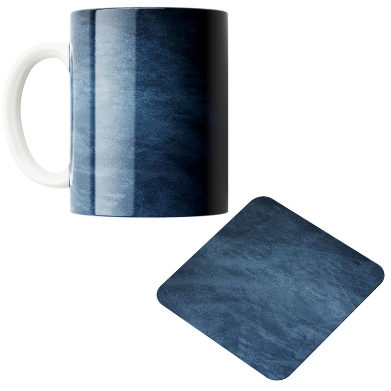 ماگ پادافرین مدل آبی کد 324 به همراه زیر لیوانی 