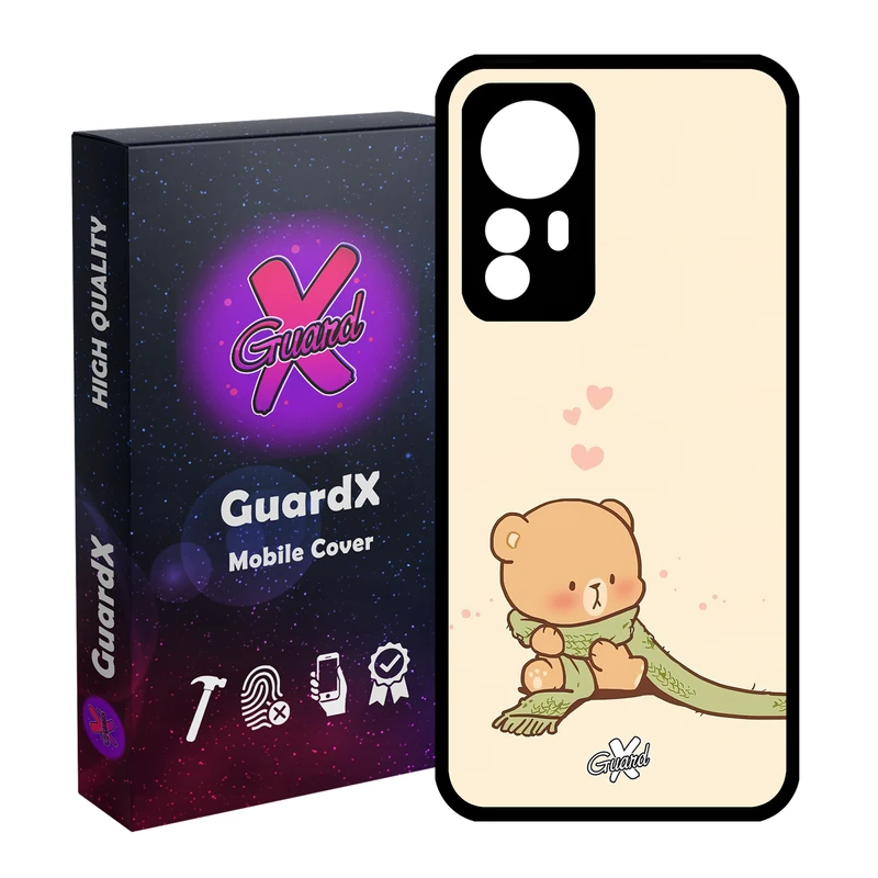 کاور گارد ایکس طرح خرس 1 مدل Glass10488 مناسب برای گوشی موبایل شیائومی Redmi Note 12S