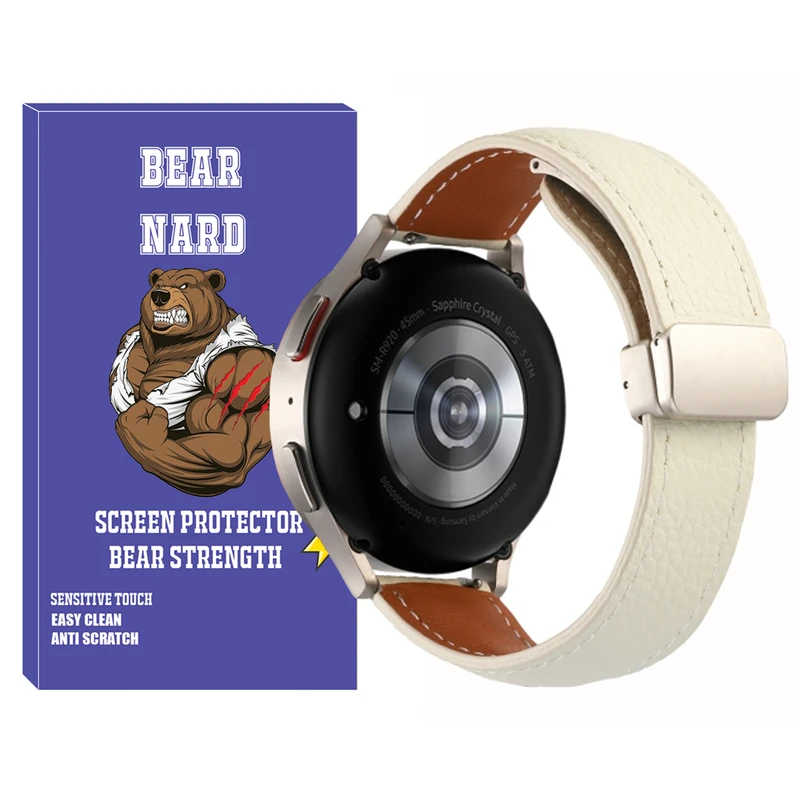 بند برنارد مدل Mag Leather BR TW مناسب برای ساعت هوشمند گلوریمی size 22mm M2 Max LTD