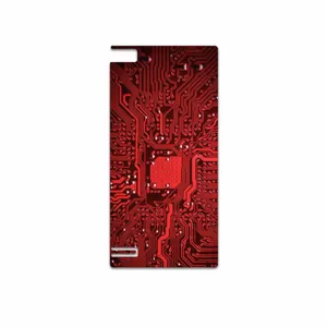 MAHOOT Red Printed Circuit Board Cover Sticker for BlackBerry Z3