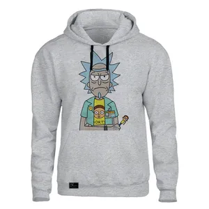 هودی مردانه مدل مورتیی کد SHZ45 رنگ طوسی