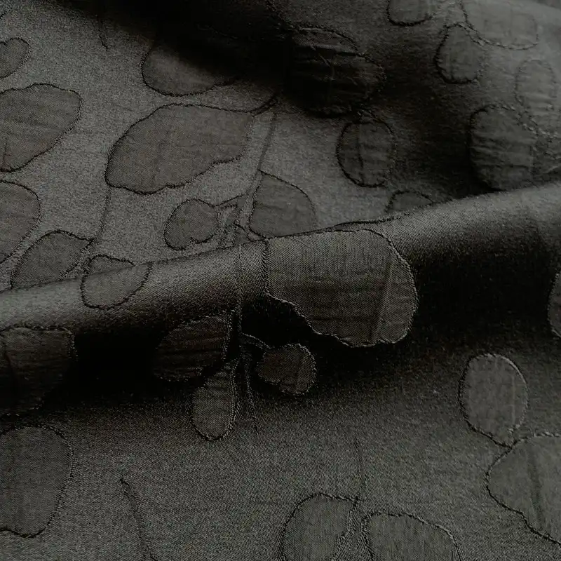 پارچه لباس مدل ژاکارد ویسکوز طرح برگ گل