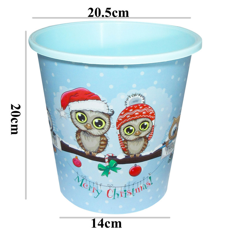 سطل زباله اتاق کودک مدل جغد کریسمس کد Christmas-big-1