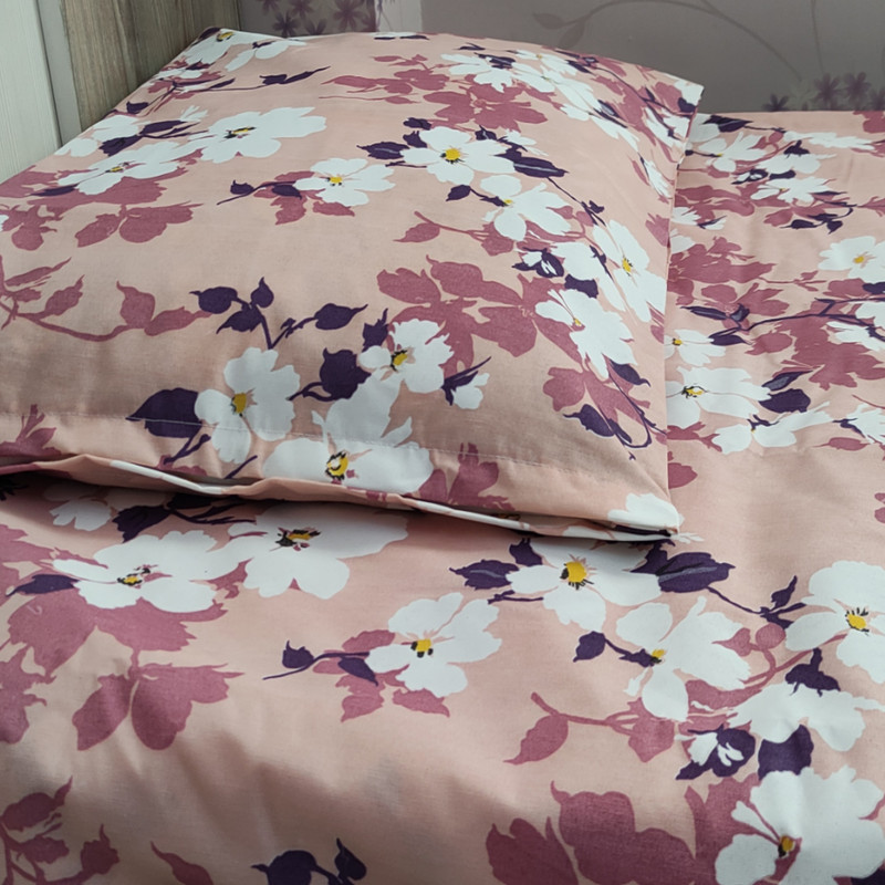 سرویس ملحفه مدل گل کد T1 یک نفره ۲ تکه