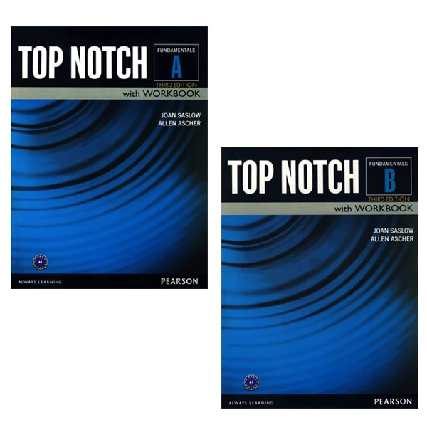 کتاب Top Notch A_B Third Edition اثر Joan Saslow and Allen Ascher انتشارات زبان مهر دو جلدی