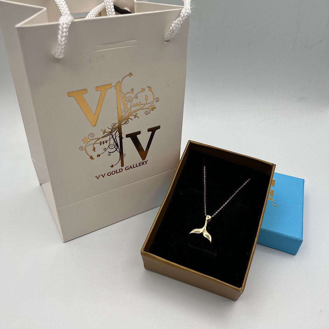 گردنبند طلا 18 عیار زنانه وی وی گلد گالری مدل دم وال 2026 -  - 2